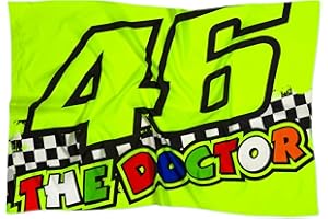 Valentino Rossi Sun and Moon Drapeau Unisexe Adulte, Multicolore, Taille Unique