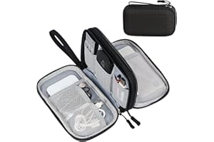 FYY Borsa per cavi,organizer per cavi elettronici,organizer per cavi, accessori elettronici,borsa universale per accessori per cellulare, cavo di ricarica,power bank,chiavette USB,SD,3 layer,nero