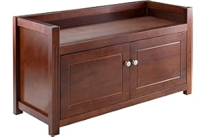 Winsome Wood Bench with Storage, Walnut