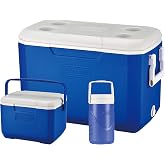 Coleman Cooler Box Combo 3'l&uuml; Set, Poly-lite 48QT + Performance Serisi 6 Kişilik Cooler, 0,5 Litre Su Matarası