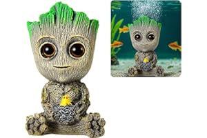 PBMLGO Aquarium Air Bubbler Ornaments Fish Tank Decorations, Aquarium Air Stone Safety Environmental Friendly Resin Groot Decorations with Air Bubbler Stone for Aquarium Fish Tank Accessories