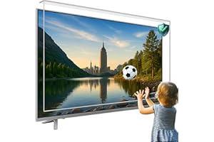 BONSHIELD Pro Smart Unbreakable TV Screen Protector Fits 24 27 32 40 43 50 55 65 75 77 83 85 86 98 100 inch TV for OLED, QLED, LCD, UHD, 4K & 8K | Ultimate Protection | Easy Installation | UV Durable (50 inch)