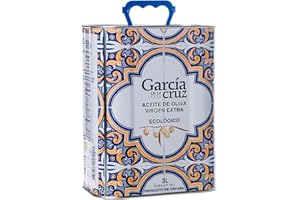 GARCÍA DE LA CRUZ 1872 GARCÍA DE LA CRUZ - Aceite de Oliva Virgen Extra Ecológico, Aceite Premium Master Miller, Tonos de Almendra y Tomate, Cuerpo Suave, Procedencia España, Montes de Toledo, Envasado en Lata - 3L