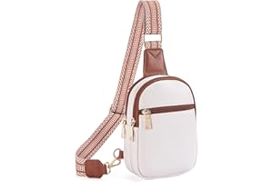 Telena Damska torba na brzuch, torba na klatkę piersiową, torba na ramię ze sztucznej skóry, mała torba na ramię dla kobiet, brązowa