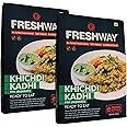 Freshway Ready to Eat Pack of 2 (Khichdi Kadhi Mix & Khichdi Kadhi Mix) Ready to Eat Freeze Dried with No Added Preservative & Colors
