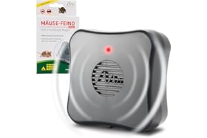 GARDIGO® Répulsif Ultrason Anti-Souris et Rats – Dispositif Mobile à Piles sans Produits Chimiques – Portée 40 m² – Anti Rongeur Écologique pour Cave, Grenier, Garage, Entrepôt, Jardin