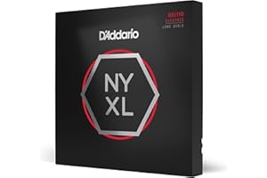 D'Addario Bass Guitar Strings - NYXL Bass Strings - NYXL55110 - Unrivaled Strength, Tuning Stability, Enhanced Response - For 4 String Bass Guitars - 55-110 Heavy, Long Scale