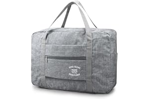 BAGZY Bagages Wizzair Ryanair easyJet Pliable Léger Sac de Voyage Valise Sac Rangement Portable Grande Sac de Cabine Avion Organisateur Sac a Main (30L Gris)