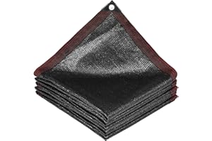 TMGJSHD Bloqueador Solar Red De Sombra Invernadero ProteccióN Vela 90% Tasa Sombreado para Plantas Flores Perreras Mascotas Patio Pantalla Al Aire Libre con Cuerda Negro 12 Pin (5mx7m/16.4ftx23ft)