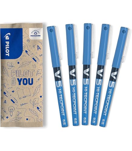 Stylo Pilot Lot De 4 Stylos Roller PILOT V5 - Pointe Fine 0.5mm - Encre Liquide Noir, Bleu, Rouge, Vert - Écriture Précise Stylos Secage Rapide Stylo Pilot Lot De 4 Stylos Roller PILOT V5 - Pointe Fine 0.5mm - Encre Liquide Noir, Bleu, Rouge, Vert - Écriture Précise Stylos Secage Rapide