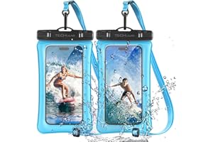 TECHGEAR Wasserdichte Handytasche, [2er-Pack] IPX8 schwimmende Hülle zum Schwimmen, wasserdichte Handytasche mit Umhängeband, kompatibel mit iPhone 16e, 16, 15, 14, 13, 12, Samsung Galaxy S25, S24