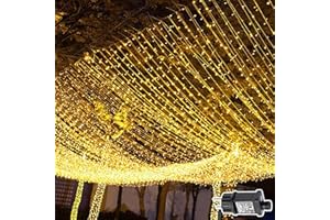 Cozymeow 2 Pièces Rideau Lumineux 6x3m 600 LED Guirlande Lumineuse Mariage avec Transformateur, Timer, 8 Modes Étanche Rideau Lumineux Noël pour Pergola Jardin Extérieur Interieur Décorations