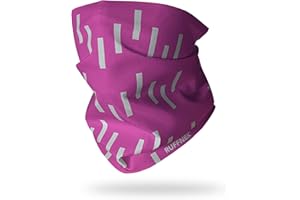 Ruffnek PINK REFLECTIVE HI VISIBILITY NECK GAITER TUBE SCARF Multifunctional Neckwarmer, beanie hat - Designed for safety - Men, Women & Children