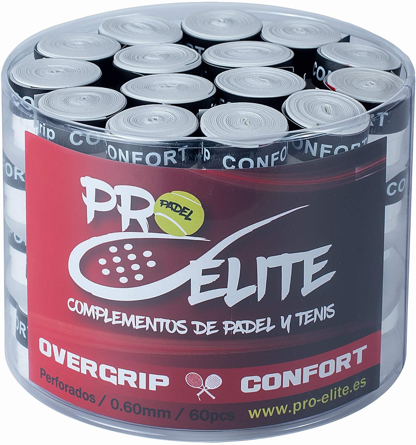 overgrips Pro Elite Confort Perforados Bote de 60 unds.