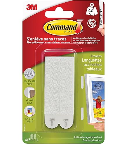 Strisce Comandi 3M Adesive Senza Danni Immagini Da Appendere - Foto 2