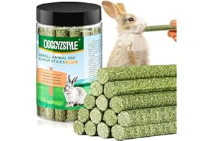 DOGGYZSTYLE 30pcs Kaninchen Leckereien Timothy Heustöcke,natürliches Timothy Heu für Kaninchen,Meerschweinchen,Hase,Chinchilla,Hamster