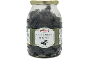 ‎NOVELLA Novella Olive Nere al forno - schwarze Oliven - getrocknet - Feinkost ohne Stein - Perfekt für Antipasti - 660g