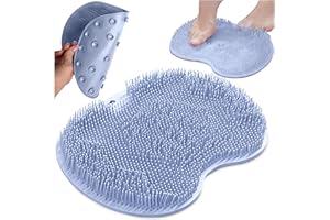 TULMERO Mata do masażu stóp i pleców pod prysznic - Silikonowa myjka do mycia stóp z przyssawkami -Antypoślizgowa mata do wanny - Szczotka do stóp i pleców