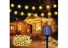 Realky Guirnaldas Luces Exterior Solar, 100 LED 8 Modos Guirnalda Luces Solares con Función de Memoria, IP65 Impermeable 18M Cadena de Luz Solar para Jardín, Patio, Navidad, Fiesta (Blanco Cálido)