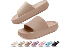 BAXIWUY Badelatschen Damen Badeschuhe Herren Schlappen Badeschlappe Cozislides Original Slippers Rutschfest Hausschuhe Sommer Pantoletten Wolkenschuhe Flip Flops Indoor/Outdoor
