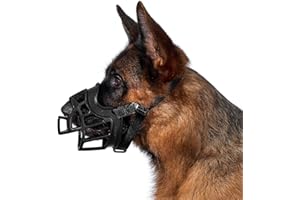 OneTigris Bozal, bozal suave para perros de goma resistente, correa ajustable adecuada para bozales de perros medianos y grandes, prevención de ladridos, mordeduras y masticaciones (XXL)