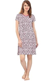 Zebu Womens Cotton Printed Knee Length Night Dress | Desertcart Guam