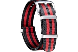 BINLUN Correas de Reloj de Nylon Thick G10 Multicolor Calidad Alta Correa Reloj con Hebilla de Acero Negra/Plateada Inoxidable para Hombres Mujeres 18 mm 20 mm 22 mm 24 mm (Nueva versión)