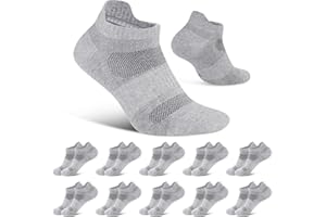 Niorasen Sneaker Skarpety Męskie Damskie, 10 Par Bawełnianych Skarpet do Biegania, Krótkie Oddychające Skarpety Sportowe, Miękkie i Wygodne na Pracę, Turystykę, Rower