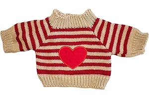 Teddy Tastic Cosy Love Heart Jumper Knitted Jumper Teddy Outfit Fits 16" / 40cm Teddy Bears NEW Make a Bear Outfit