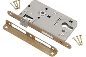 KOTARBAU® Serratura per Porta da Infilare 72x50mm con un Cilindro con Leva per Porta Destra Sinistra Telaio in Legno Metallo