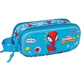 Safta SPIDEY &ndash; Double 3D Pencil Case, Children's Pencil Case, Ideal for School-Age Children, Comfortable and Versatile, Quali