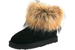 Shenduo Stivali invernali da donna in pelle, con gambo corto, D9251