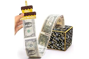 OUMAIFENG DIY Geldgeschenke Überraschungsbox Geburtstag, Geldgeschenke Explosionsbox Verpackung, Geschenkverpackung,Schwarze Box,Rätselbox Geldgeschenke Verpackung Weihnachts Geschenk