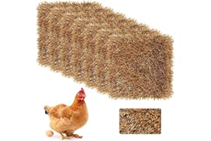 JOURNDREAM Lot de 8 tapis de nichoir pour poules 30,5 x 30,5 cm, lavables, tapis de nidification pour la pose d'œufs, boîtes de ponte pour volailles, accessoires de poulailler