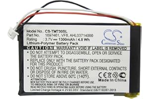 CAMERON SINO CS-TM730SL Batterie 1300mAh compatibile con [TomTom] Go 530 Live, Go 630, Go 630T, Go 720, GO 730, GO 730T, GO 930, Go 930T, GO530(4CH5.000.00), SatNav sostituisce 1697461, per AHL03714000, per VF8