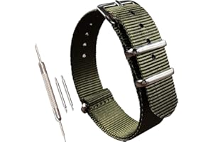 MZBUTIQ Correas para Relojes Delgado Nylon Reemplazo 4 Anillos(10 12 13 14 15 16 17 18 19 20 21 22 23 24mm