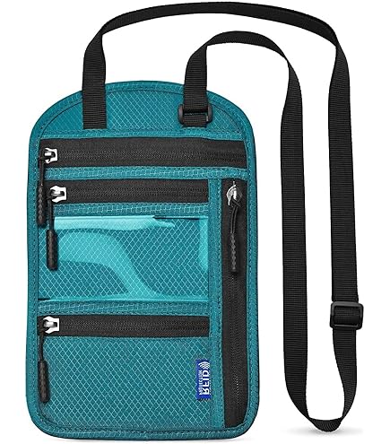 Lewis N Clarks Rfid-blocking Neck Stash Porta Carta Di Identità, Taglia Unica