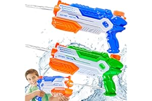 Yetech 2 Piezas Pistola de Agua Grande, Pistola de Agua de Juguete con 1200ML Pistolas de Agua Grande,Alcance de hasta 10 m,Adecuado para Niñas/Niños Playa, Piscina, Verano Juguetes de Agua Juego