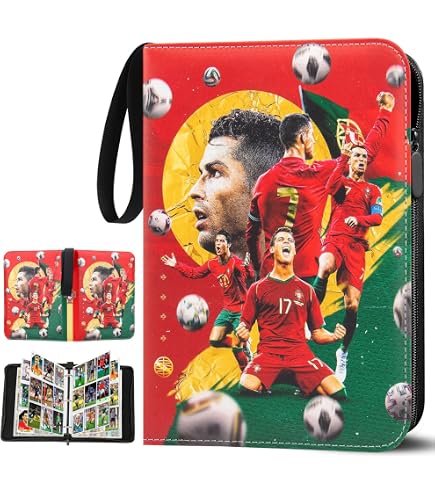 Album Portacarte Calcio Da 50 Pagine - Libro In PU Impermeabile Con Capacità 900 Carte, Regalo Per Bambini Collezionisti - 4