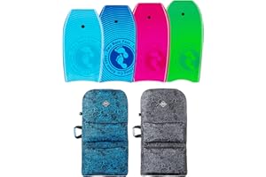 Two Bare Feet Lagoon Double Bodyboard and Boardbag Package - 33" 37" 41" 42" 44" Bodyboards for Adults & Kids