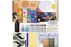 Roaxkois DIY Set Erwachsene | Kreativ Set für Erwachsene & Kinder | Enthält Bildhauerwerkzeug-Set, Anleitungen, Air Dry Clay & Farben | Bastelset Erwachsene | Töpferset | Geschenk-Ideen