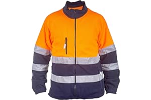 Security Line Montreal Chaqueta de manga larga con forro polar reflectante de alta visibilidad para hombres profesionales en tallas de XS a 3XL