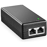 MokerLink Gigabit PoE Injector, 802.3af 15.4W, 10/100/1000Mbps Ethernet, Plug & Play, distanza fino a 100 metri (328 ft.)