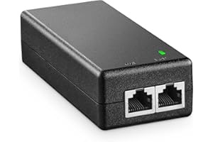 MokerLink Injecteur PoE Gigabit, 802.3af/at 30W, 10/100/1000Mbps Ethernet, Plug & Play, Adaptateur Non-PoE vers PoE, Distance jusqu'à 100 mètres (328 ft.)