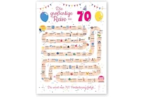 ‎FESTYSPARK FestySpark Geschenke zum 70 Geburtstag Frau und Mann - Geschenke für Frauen ab 70 Jahre - Schöne Geburtstagskarte 70 Mann und Frau - Geburtstagsdekoration 70 Geburtstag Männer und Frauen - Karte 1955