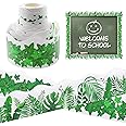 Cinvo Bulletin Board Border Trim Boho Greenery Tropical Leaves Ivy Leaves Double Sided Border Die-Cut for Bulletin Boards Black Board Desks Wall Decals Back to School Classroom Decoration (3" x 50’)
