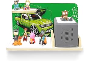 ‎STADTECKEN stadtecken® Kinder Regal für Musikbox I Serie für Kleinkind I Geeignet für die Toniebox und ca. 25 Tonies I Geschenkidee I Hörspiel I zum Aufhängen oder Aufstellen (Autotruck, klein)
