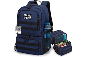 BUNNYCHIC Tactical Double Deck Cooler Backpack for Men,Large Lunch Backpack With 2 Compartment,Soft Cooler Bag