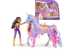 Unicorn Academy Set - Sophia und Einhorn Wildstar mit echter Mähne und Schweif sowie Bürste, ca. 12 cm große Originalfiguren zur beliebten Netflix Serie, für Kinder ab 4 Jahren