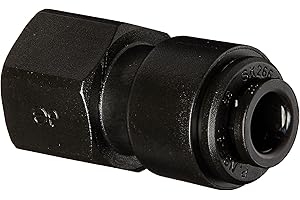 John Guest Raccordo Rapido Metrico Dritto Femmina Filetto da 1/4" e Tubo 6 mm Confezione da 1 pezzo